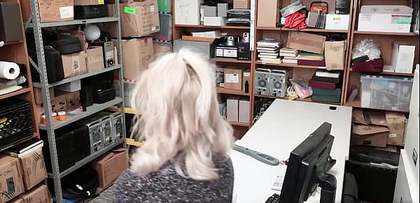  Sulky blonde shoplifter soon learns her place